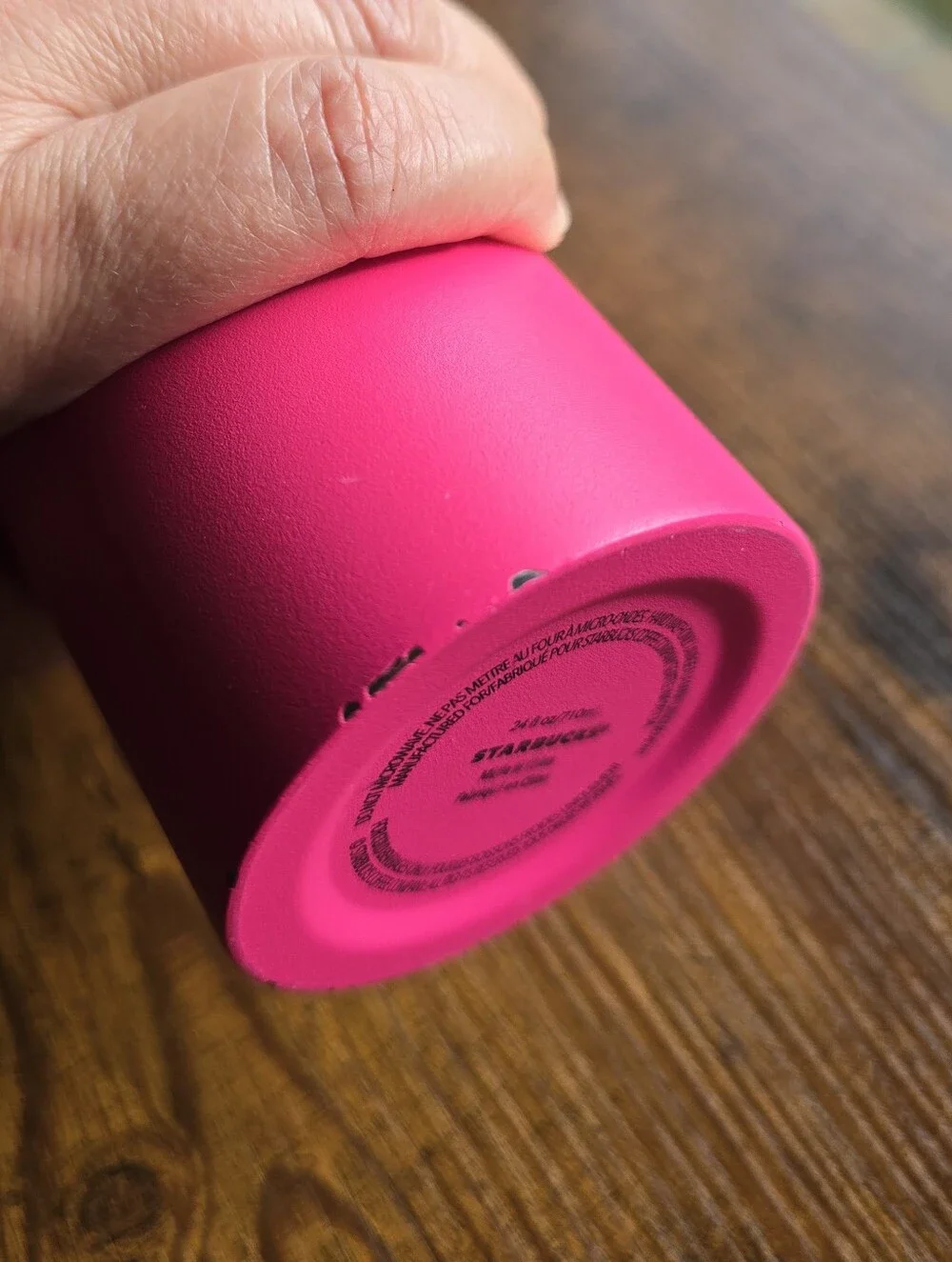 Starbucks 24oz Hot Pink Soft Touch Matte Siren Cold Cup Tumbler‎